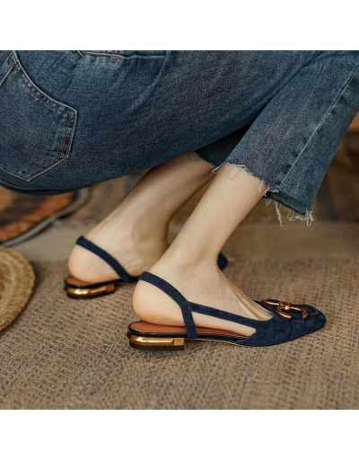 Replica Fashion Square Toe One-Buckle Women Flats #797809 $20.60 USD for Wholesale