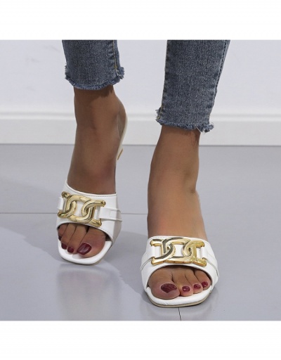 Replica  African Fashion Metal Chain Women's Slip On Heels #797812 $22.75 USD for Wholesale