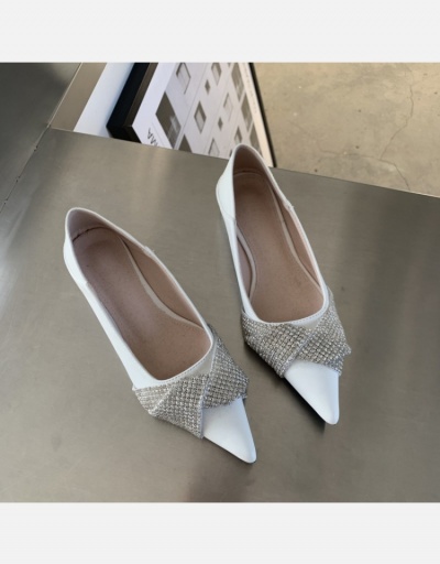 Replica Trendy Rhinestone Pointed Toe Flats For Women #797813 $46.60 USD for Wholesale