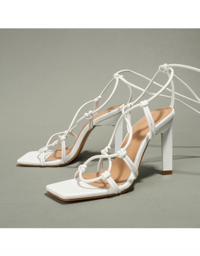 Replica Euro Style Fashion Solid Ankle Strap Heels #797818 $37.18 USD for Wholesale