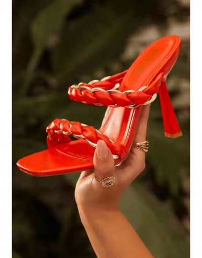 Replica  Summer Fashion Square Toe Slip On Heels #797824 $26.00 USD for Wholesale