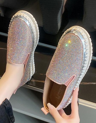 Leisure Rhinestone Slip On Flats For Women #797839 $38.81 USD, Wholesale Fashion Flats