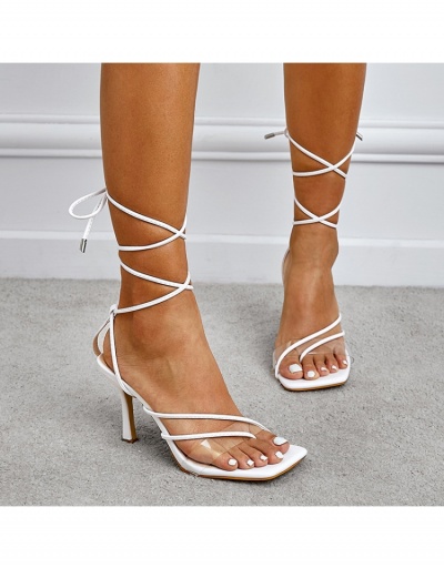 Chic Square Toe Women Strappy Heels #797845 $37.18 USD, Wholesale Fashion Heels