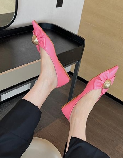 Replica Nobel Bowknot Pointed Toe Women's Flats #797846 $48.46 USD for Wholesale