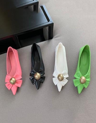 Replica Nobel Bowknot Pointed Toe Women's Flats #797846 $48.46 USD for Wholesale