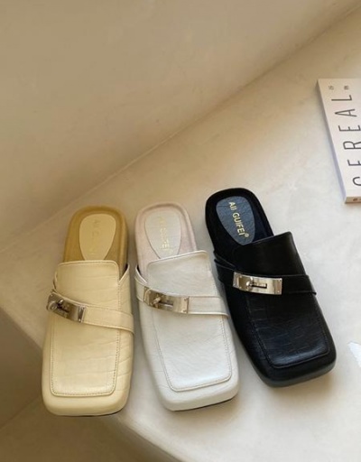 Replica Simple Design Square Toe Slipper  #797859 $42.25 USD for Wholesale