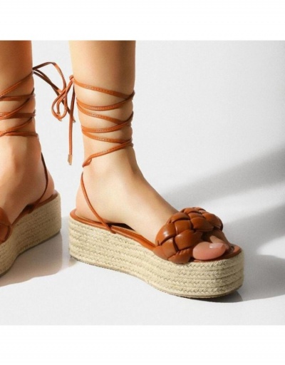 Replica  New Bandage Wedge Simple Women's Sandals #797860 $24.25 USD for Wholesale