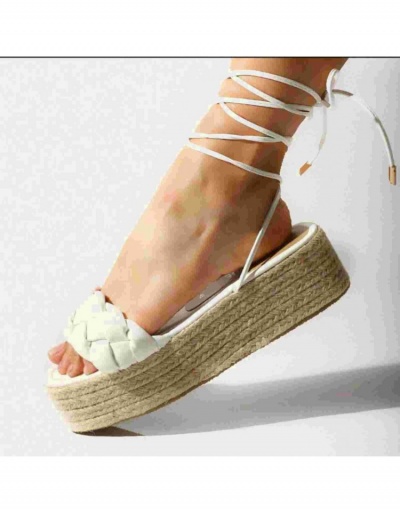 Replica  New Bandage Wedge Simple Women's Sandals #797860 $24.25 USD for Wholesale