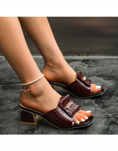 Replica Fashion Casual Simple Slip On Heels Sandals #797862 $23.11 USD for Wholesale