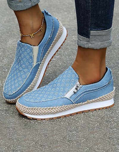 Replica Casual Zipper  Up Flats For Women #797863 $24.00 USD for Wholesale