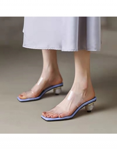  Korean Fashion Transparent Sandal Heels #797864 $27.51 USD, Wholesale Fashion Heels