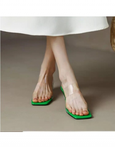 Replica  Korean Fashion Transparent Sandal Heels #797864 $27.51 USD for Wholesale