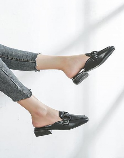 Replica Summer Casual Patch Black Flats For Women #797867 $26.89 USD for Wholesale