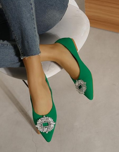 Replica Casual Rhinestone Pointed Toe Flats For Women #797869 $26.53 USD for Wholesale