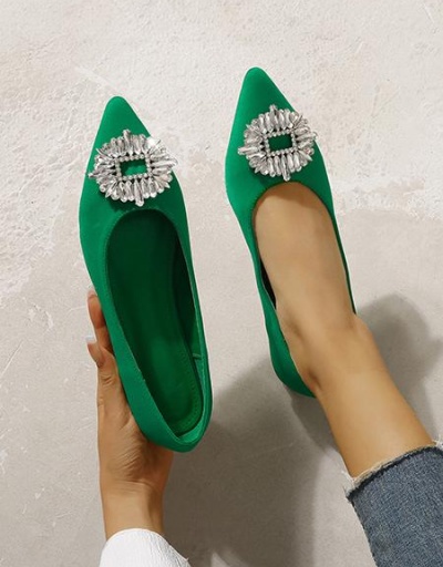 Replica Casual Rhinestone Pointed Toe Flats For Women #797869 $26.53 USD for Wholesale