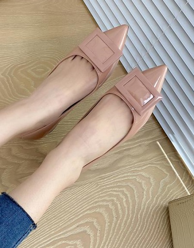 Replica PU Pointed Toe Flats For Women #797875 $39.80 USD for Wholesale