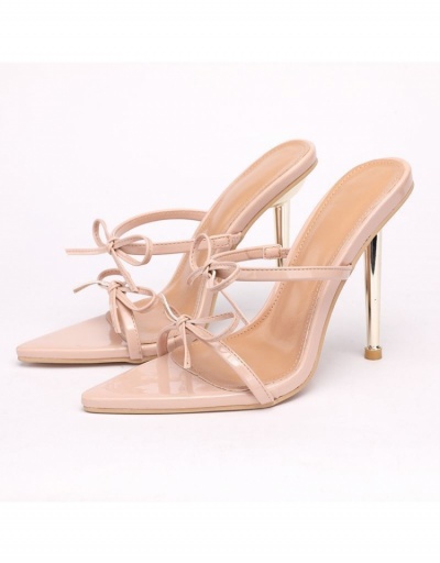 Ladies Trendy Bow Pointed  Stiletto  Heeled Slippers  #797879 $36.04 USD, Wholesale Fashion Heels