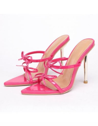 Replica Ladies Trendy Bow Pointed  Stiletto  Heeled Slippers  #797879 $36.04 USD for Wholesale