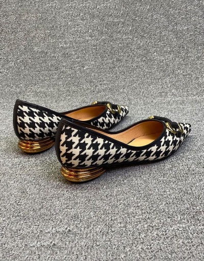 Replica Euramerican Fashion Houndstooth Slip On Flat Shoes #797883 $28.53 USD for Wholesale