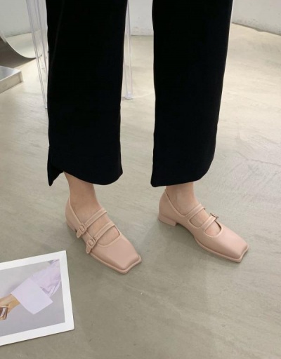 Square Toe Solid Color Designer Flats #797888 $40.10 USD, Wholesale Fashion Flats