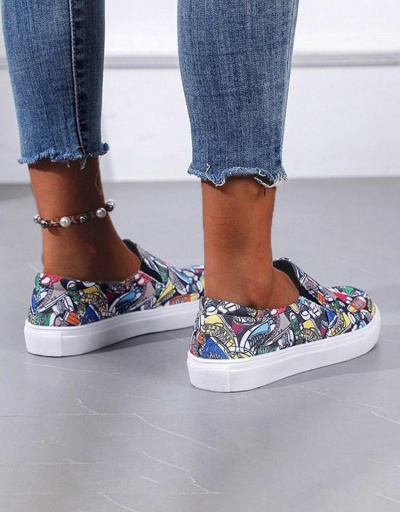 Replica Retro Printed Slip On Shoes For Women #797897 $22.43 USD for Wholesale