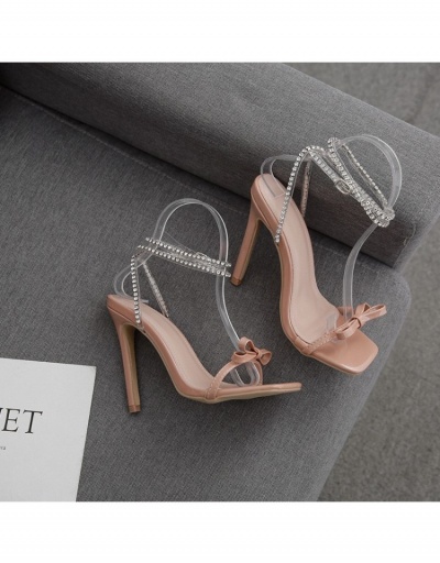 Replica  Bow Stiletto Rhinestone High Heels Transparent Sandals #797908 $36.28 USD for Wholesale