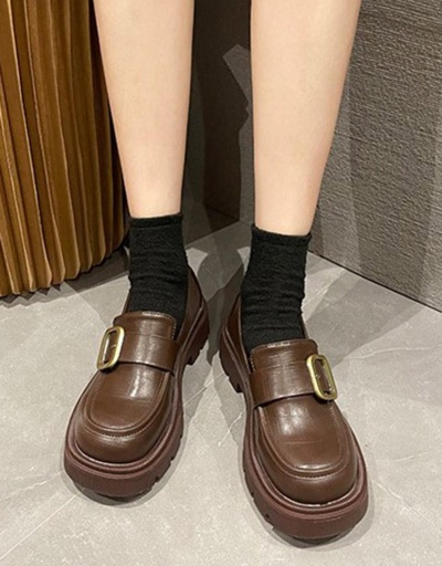 Preppy Style Chunky Soles Slip On Flat Shoes #797910 $25.48 USD, Wholesale Fashion Flats