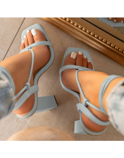 Replica  Square Toe Bandage High Heel Women Sandals #797917 $23.66 USD for Wholesale