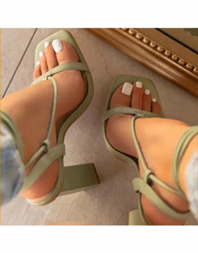 Replica  Square Toe Bandage High Heel Women Sandals #797917 $23.66 USD for Wholesale