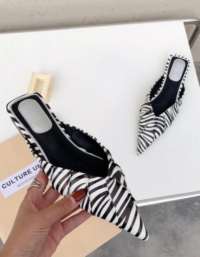 Replica Korean Style Pointed Toe Flat Slip On Slippers #797944 $43.31 USD for Wholesale