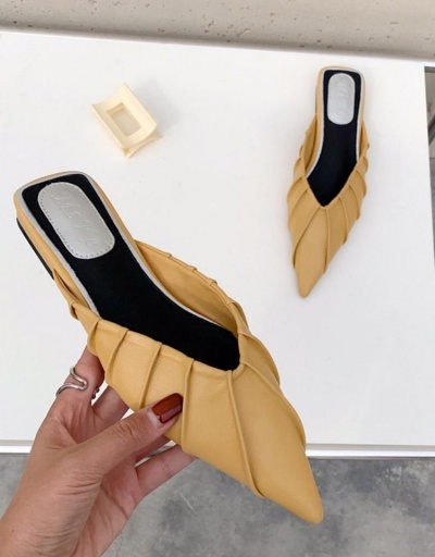 Replica Korean Style Pointed Toe Flat Slip On Slippers #797944 $43.31 USD for Wholesale