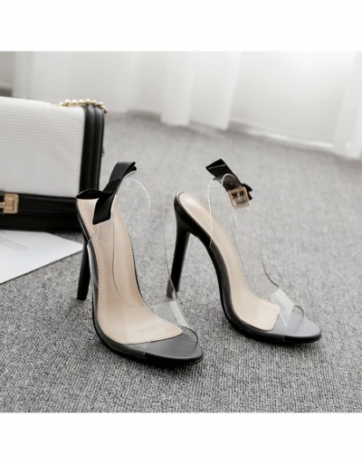 Replica  Pure Color Bow Peep-Toe Sandals Heels  #797945 $36.04 USD for Wholesale