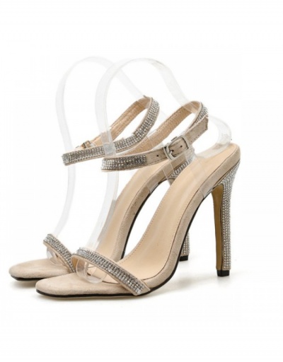 Replica Sexy Shiny Rhinestone Stiletto Sandals Heels #797948 $40.56 USD for Wholesale