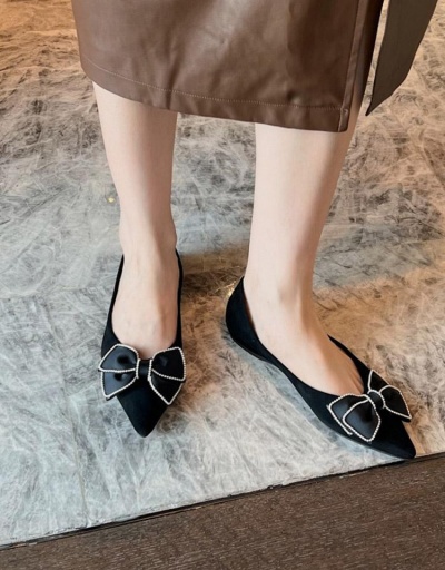 Replica Plain Fashion Bowknot Slip On Flat Shoes #797953 $40.10 USD for Wholesale