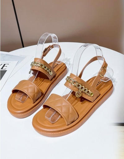  Summer Metal Chain Simple Beach Sandals #797974 $16.38 USD, Wholesale Fashion Sandals