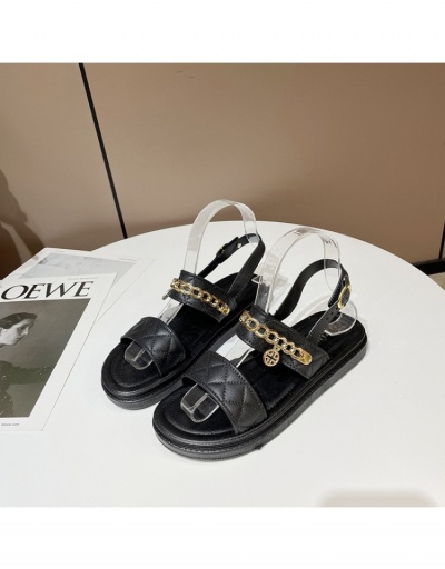 Replica  Summer Metal Chain Simple Beach Sandals #797974 $16.38 USD for Wholesale