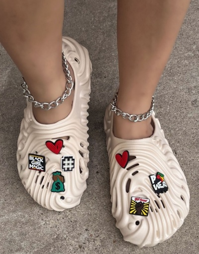 Replica  Summer Beach Style Hollowed Out Sandals With Ornaments #797976 $21.28 USD for Wholesale