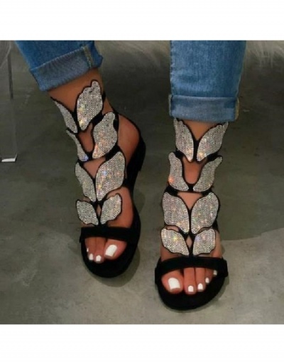 Replica Puls Size Rhinestone Butterfly Sandals For Women 1.5cm) #797979 $17.85 USD for Wholesale