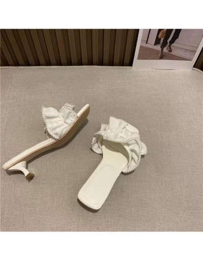 Replica  Fashion Faux Pearl Square Toe Sandals Heels #797984 $24.57 USD for Wholesale