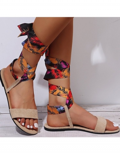  Fashion Bandage Crisscross Flat Sandals #797985 $17.33 USD, Wholesale Fashion Sandals