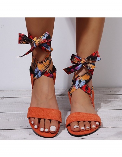 Replica  Fashion Bandage Crisscross Flat Sandals #797985 $17.33 USD for Wholesale