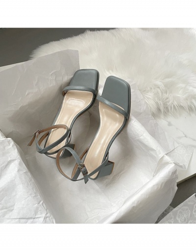 Replica  Summer Square Toe Sandals Heels #797986 $24.00 USD for Wholesale