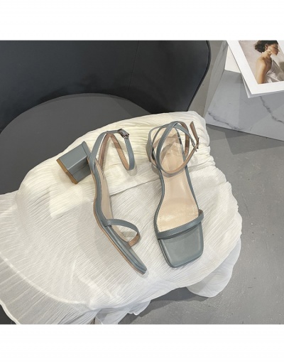 Replica  Summer Square Toe Sandals Heels #797986 $24.00 USD for Wholesale