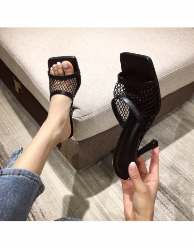 Replica  Sexy Gauze Hollow Out Fashion Women's Slip On Heels #797993 $20.03 USD for Wholesale