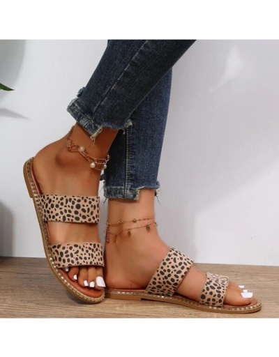 Replica Fashion Leopard Print Women's Slippers #798010 $16.36 USD for Wholesale