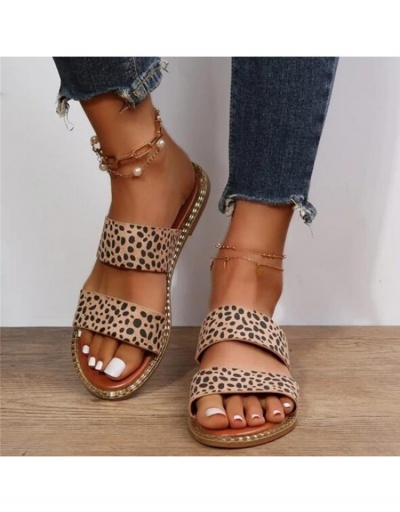 Replica Fashion Leopard Print Women's Slippers #798010 $16.36 USD for Wholesale