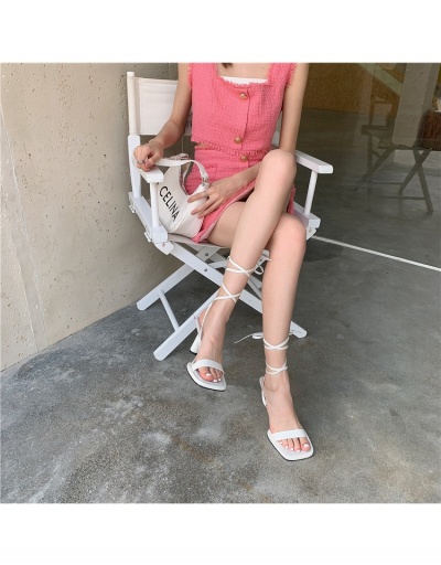 Ladies Square Toe Lace Up  Heeled Sandals   #798013 $30.88 USD, Wholesale Fashion Heels