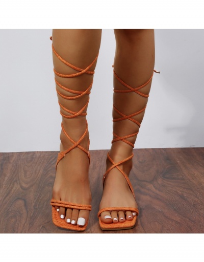  Roman Style Solid Square Toe Ankle Strap Sandals #798018 $15.73 USD, Wholesale Fashion Sandals