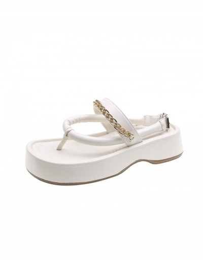 Replica  PU French Chain Platform Roman Sandals #798025 $27.89 USD for Wholesale