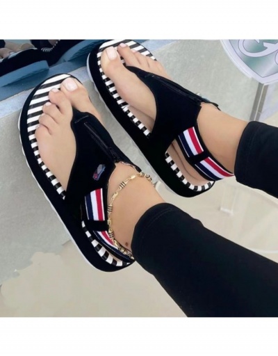 Replica Striped Zipper Up Women Street Sandals #798027 $23.11 USD for Wholesale